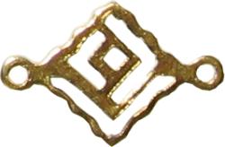 square<br />
intermediate  piece whit 2 rings guarnizioni con 2 anelli pièces avec 2 anneaux adornos con 2 anillas charms 